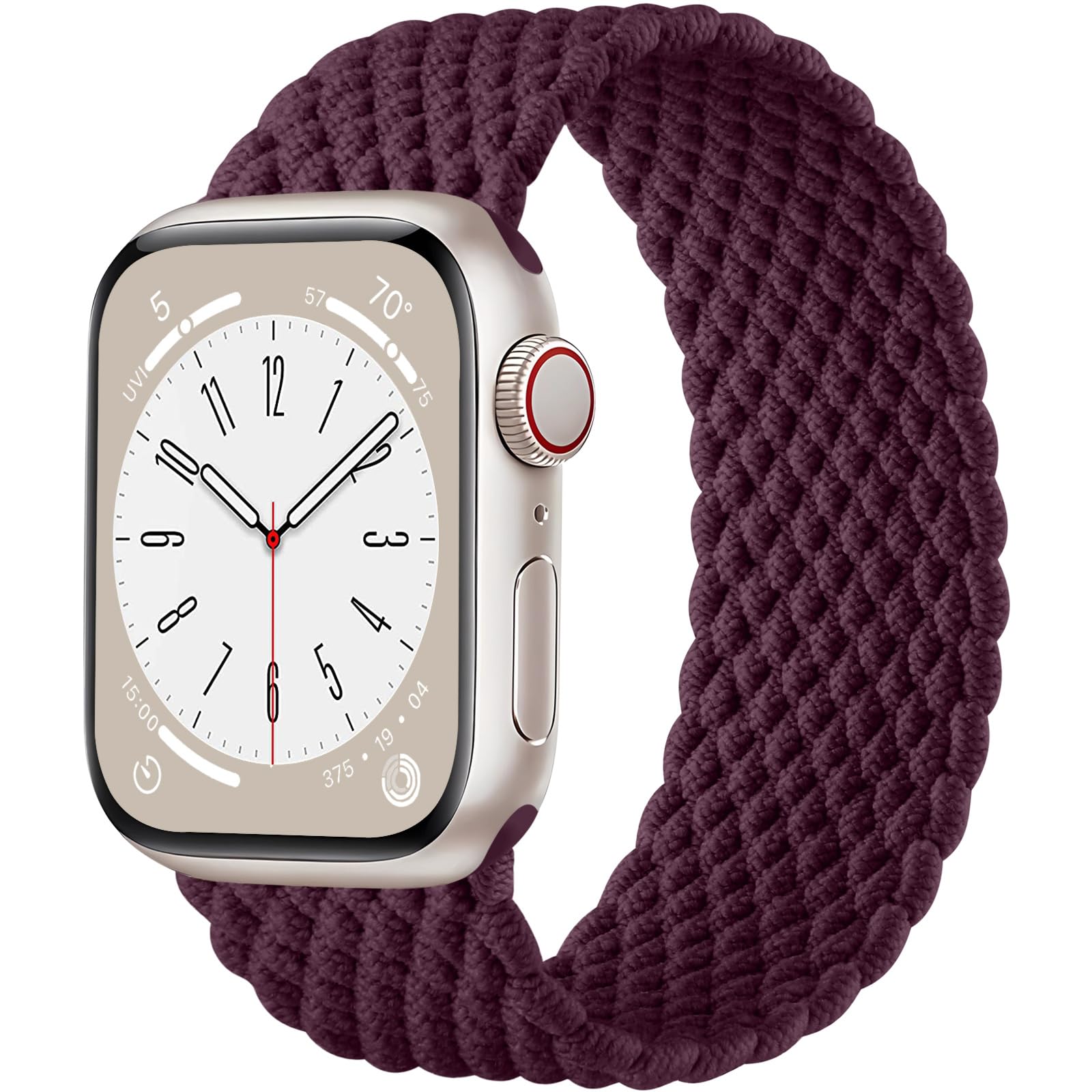 Zedoli Braided Solo Loop Bands Compatible with Apple Watch Band 38mm 40mm 41mm 42mm 44mm 45mm 46mm 49mm Women Men, Stretchy Nylon Sport Elastic Strap for iWatch Series 11 10 9 8 7 6 5 4 3 2 1 SE Ultra — view 13