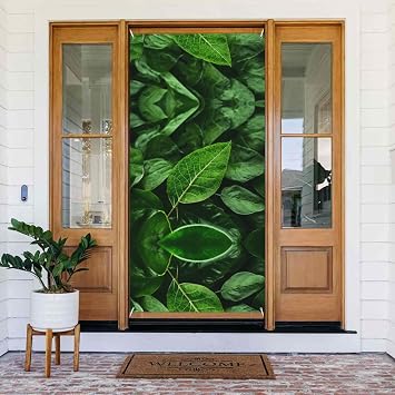 Green Leaf Nature Door curtain decoration banner suitable for birthday parties, corporate events and family gatherings
