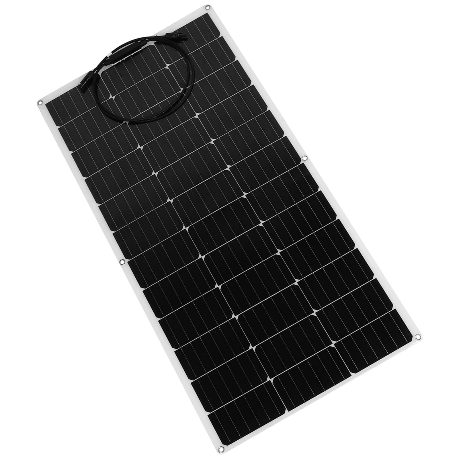 CHICIRIS Panel Solar Flexible de 100 W Monocristalino Módulo Solar Flexible de 18 V Ultra Delgado ETFE 30 por Ciento Diseño Liviano para RV Caravana Camping Barco Cobertizo Batería de 12 V