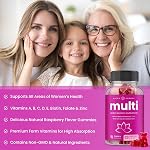(2-Pack) Multivitamins for Women | Womens Multivitamins Gummies | Bones, Brain, Heart, Immune & Energy Supplement | Womens Vitamins A, B, C, D, E, Biotin & Folic Acid | 120 Gummies