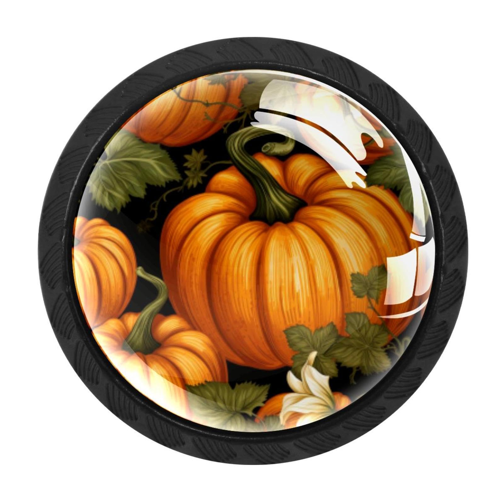 CHENZZZZ 4 Pack Thanksgiving Pumpkin Drawer Knob Cabinet Hardware