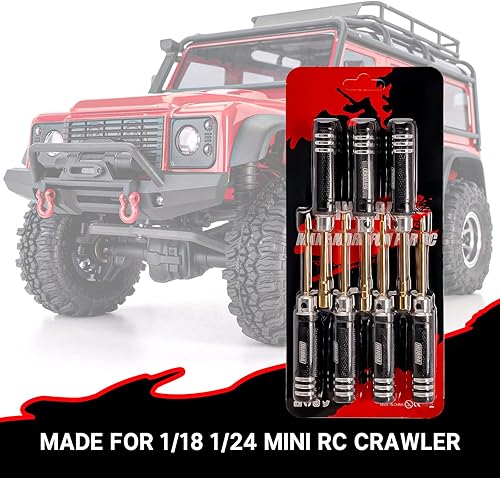 Miniatura 7 de INJORA Kit de herramientas de destornillador hexagonal de mango corto para 118 124 RC Mini Crawler Car TRX4M SCX24 FCX24, 7 unidades