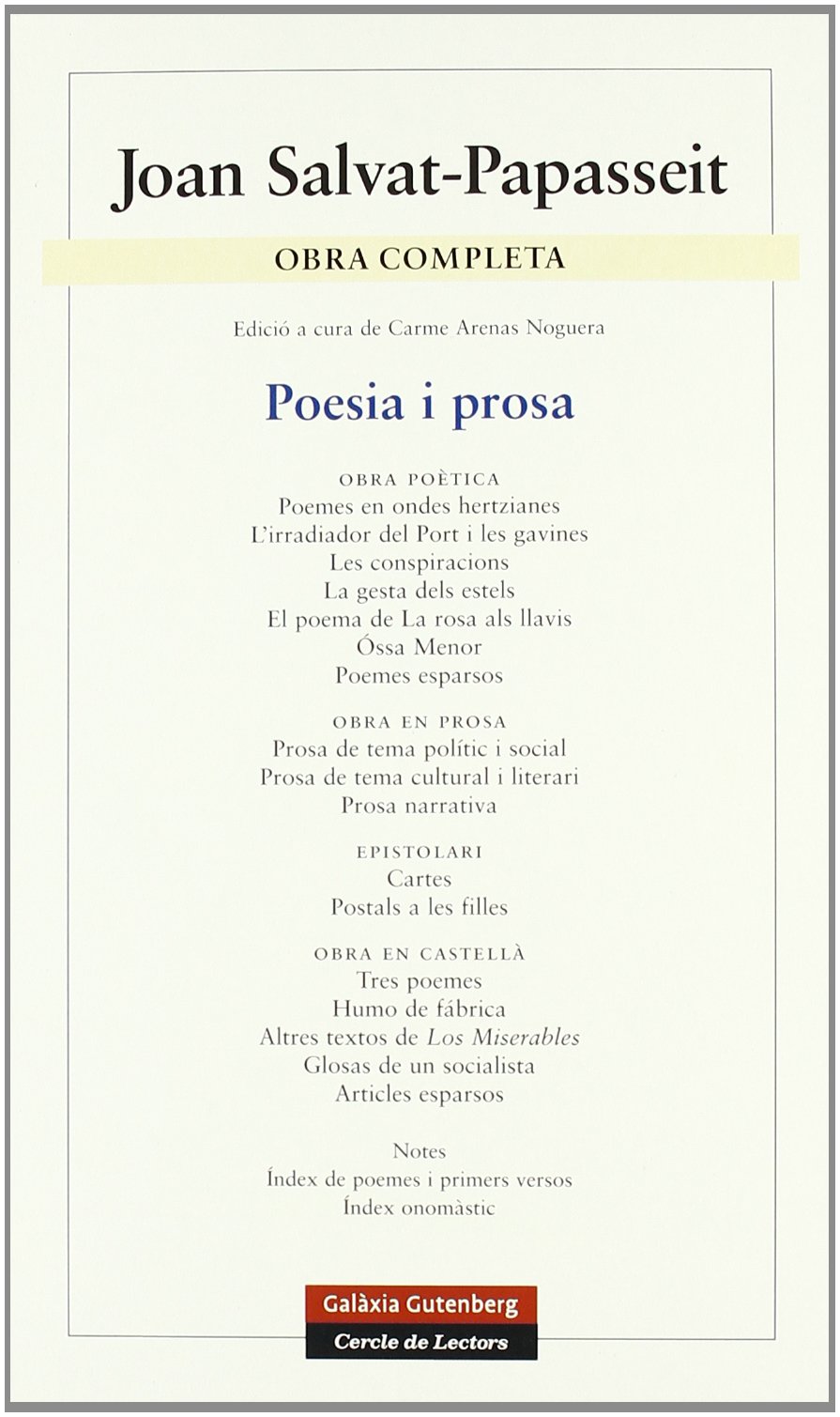 Poesia i prosa: Obra completa (Llibres en català)