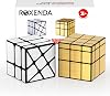 ROXENDA Speed Cube Set, 2 Packs Gold Mirros Cube Set Smooth Puzzle Magic Bundle Cube Toy for Kids 2 Pack