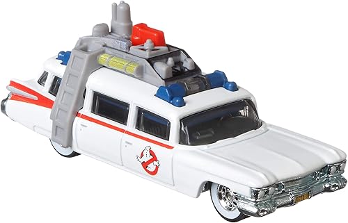 Miniatura 1 de Hot Wheels Real Riders Ghostbusters Classic ECTO-1 - Vehículo fundido a presión escala 1:64