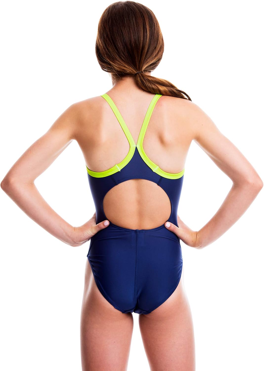 Flow Ignite Swimsuit for Girls - Size 23 to 32 One Piece Competition Swim Suit in Black, Blue, and Red - Image 4