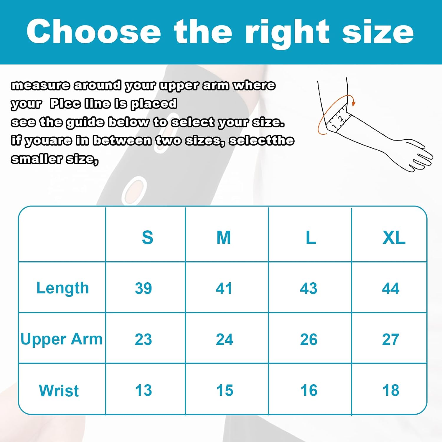 PICC Line Cover, Breathable Double Layer Picc Line Sleeve Cover for Upper Arm Soft Medical Sleeves for Arms
