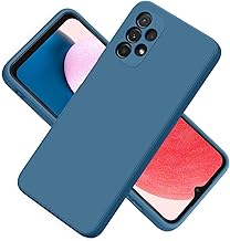 AK Case for Samsung Galaxy A13 4G, Silicone Liquid Case with Soft Microfiber Lining for Samsung Galaxy A13 4G (Navy Blue)