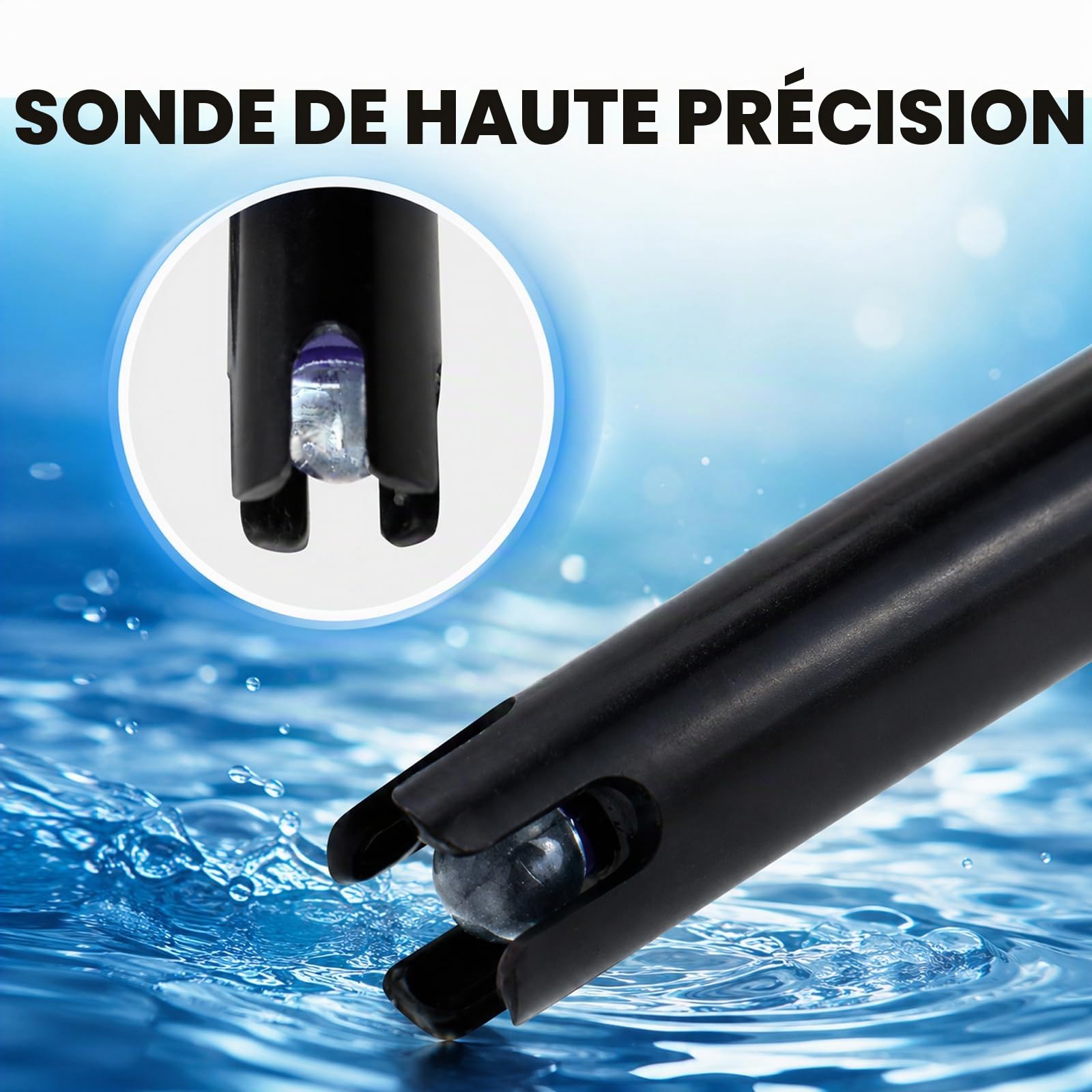 Longue Corps pH Électrode avec BNC Prise Sonde 300cm Câble 0-14pH pour pH Mètre, pH Manette pH Dispositif Économique Capteur