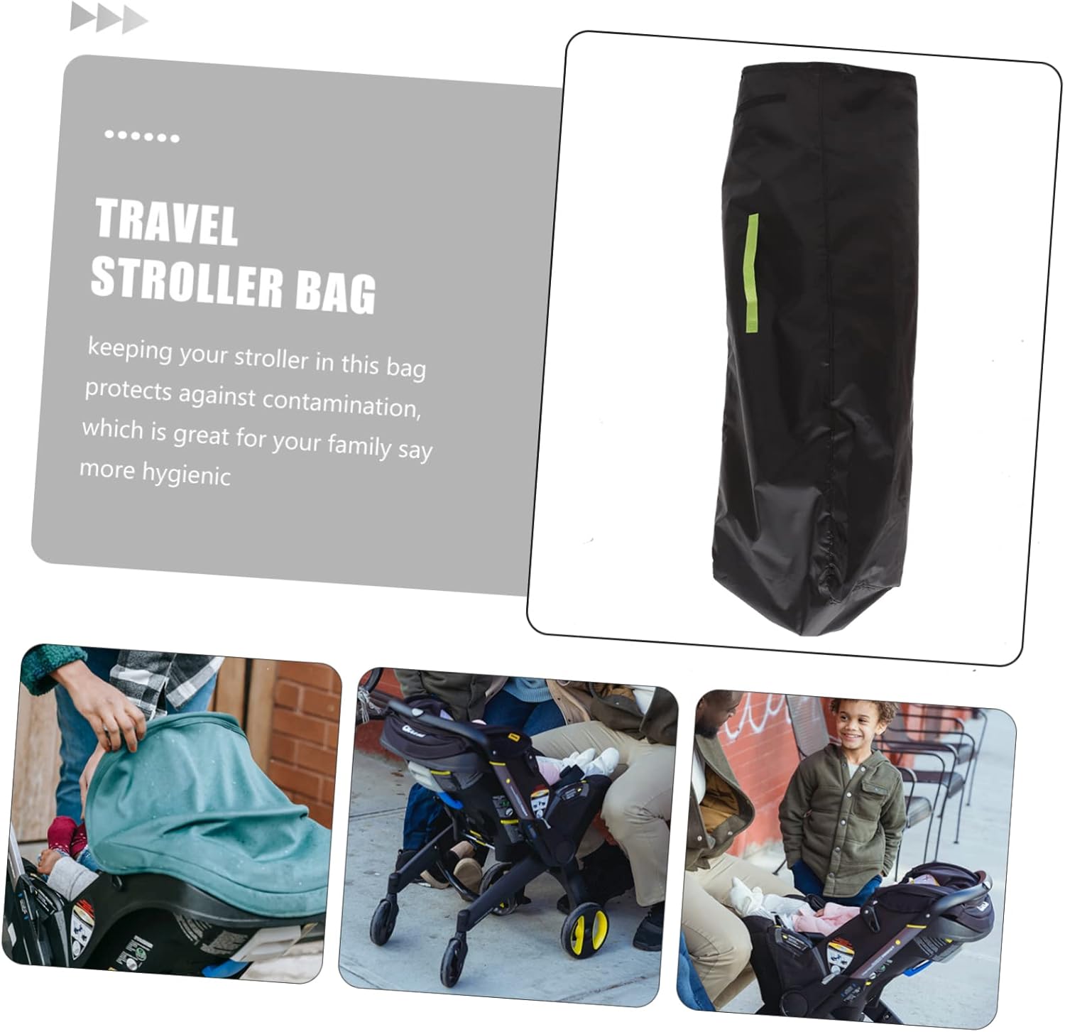 DECHOUS Double Stroller Bag for Airplane Stroller Transport Bags Safe Oxford Cloth Material image 8 of 9 B0F42HFTQV