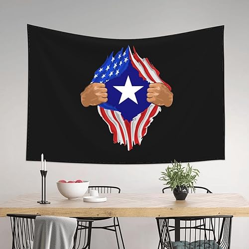 Miniatura 4 de IMEEGIEN Hand Tear Bonnie Blue Flag Tapestry Wall Hanging 60x40 Inches Home Decoration For Bedroom Living Room Dorm Decor Wall Art