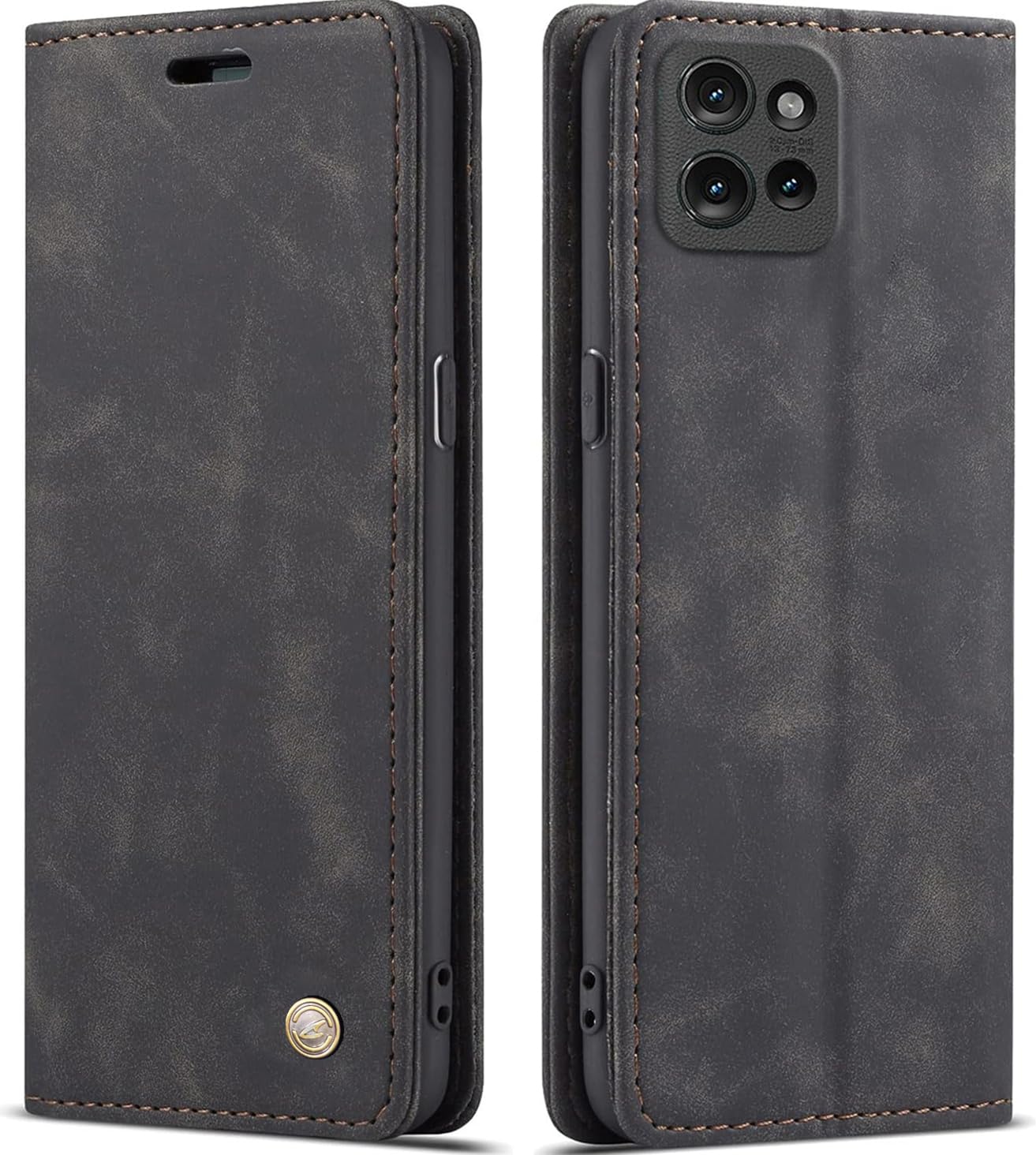 ClickCase for Motorola Edge 50 5G Sheepskin Series Faux Soft Leather Wallet Flip Case Kick Stand with Magnetic Closure Lightweight Slim Flip Cover for Motorola Edge 50 5G (Greyish Black) (B0DGL7J786) Amazon Price History, Amazon Price Tracker