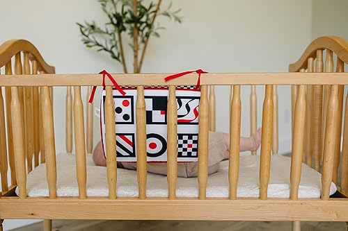 Miniatura 8 de Genius Baby Toys Espejo para bebés de 0 a 6 meses, doble cara con imágenes de alto contraste, espejo de piso para bebé se puede utilizar en cuna,