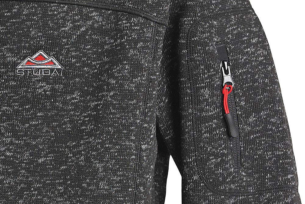 STUBAI Strickfleece-Jacke für Herren, Strickjacke mit Fleece Innenseite, Stehkragen & Reißverschluss, Outdoorjacke in Mehreren Farben, Gr. M - 3XL