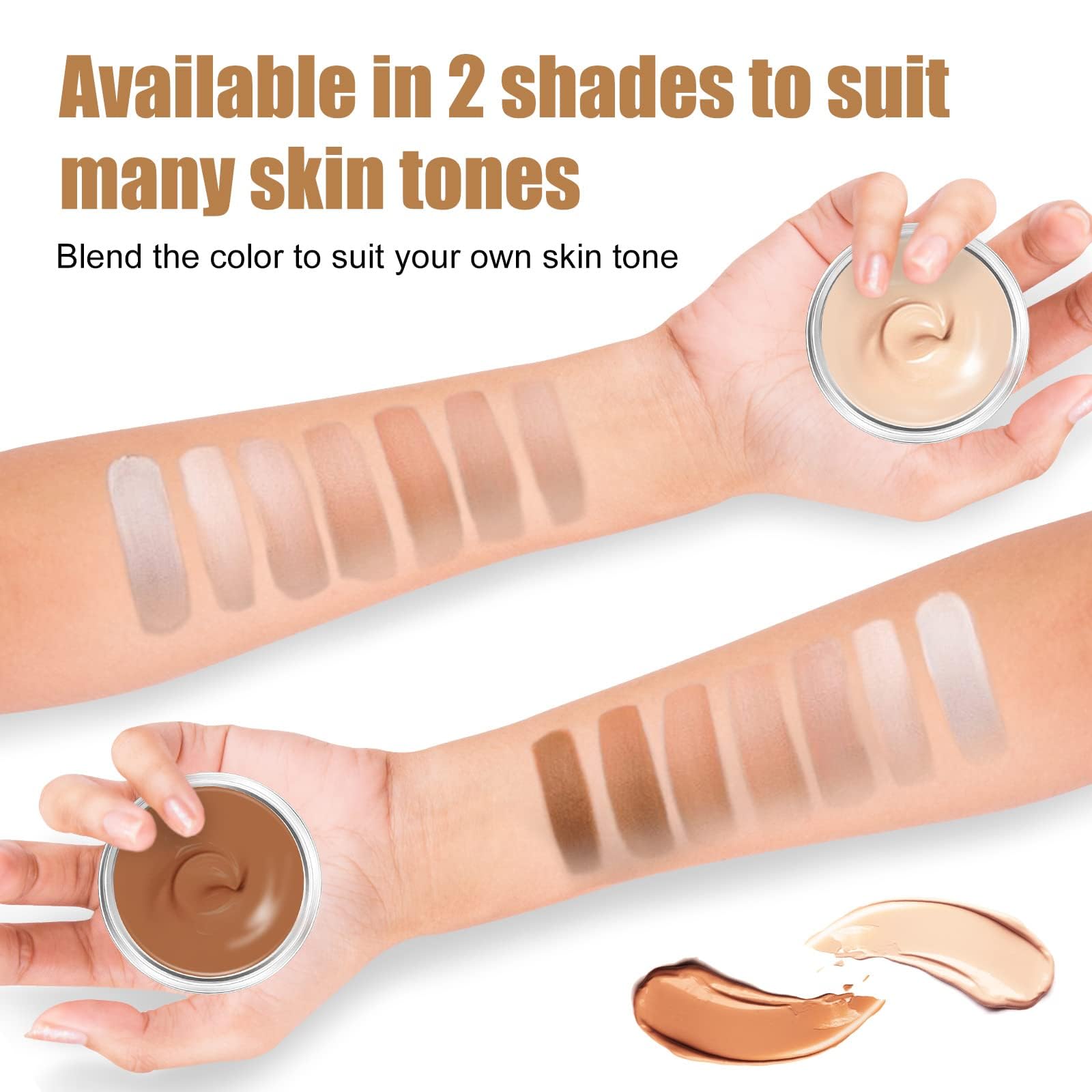 Copri Tatuaggi, Tatuaggio Correttore, orrettore per Coprire Tatuaggi, Tattoo Concealer, Correttore Waterproof, Cicatrici Vitiligo, Crema Coprente Capillari Gambe
