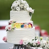 Vista 6 de Sintuff 3 Piezas Soporte Acrílico para Pasteles con Luces LED 6.7'', 8.6'', 10.6'' Transparente Rellenable Elevador de Pasteles Redondo Caja de 3