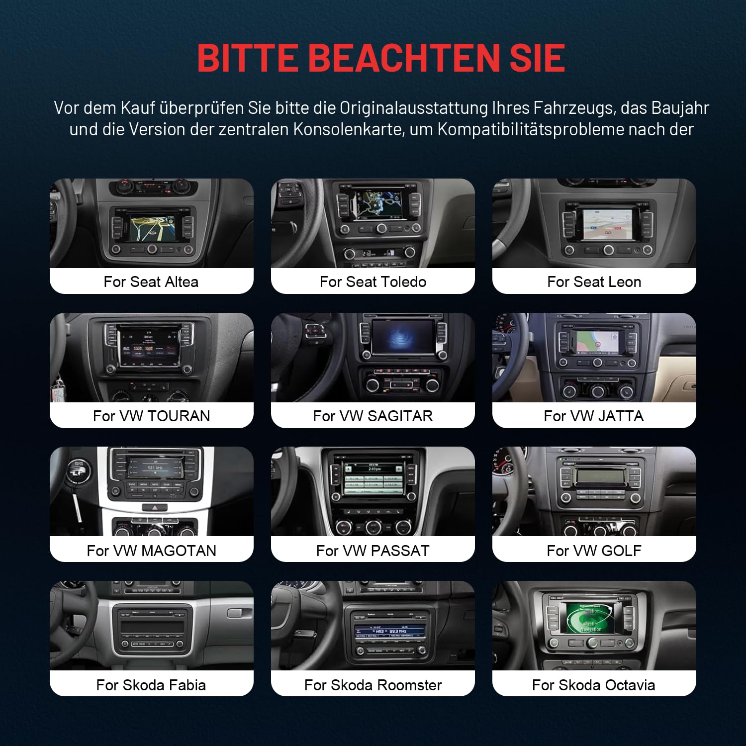 Linux 7-calowe radio samochodowe Bluetooth z ekranem do VW Golf Passat Tiguan Jetta, Wireless CarPlay i Android Auto, Mirror Link, posiada oryginalne przyciski, USB, obsługa oryginalnej