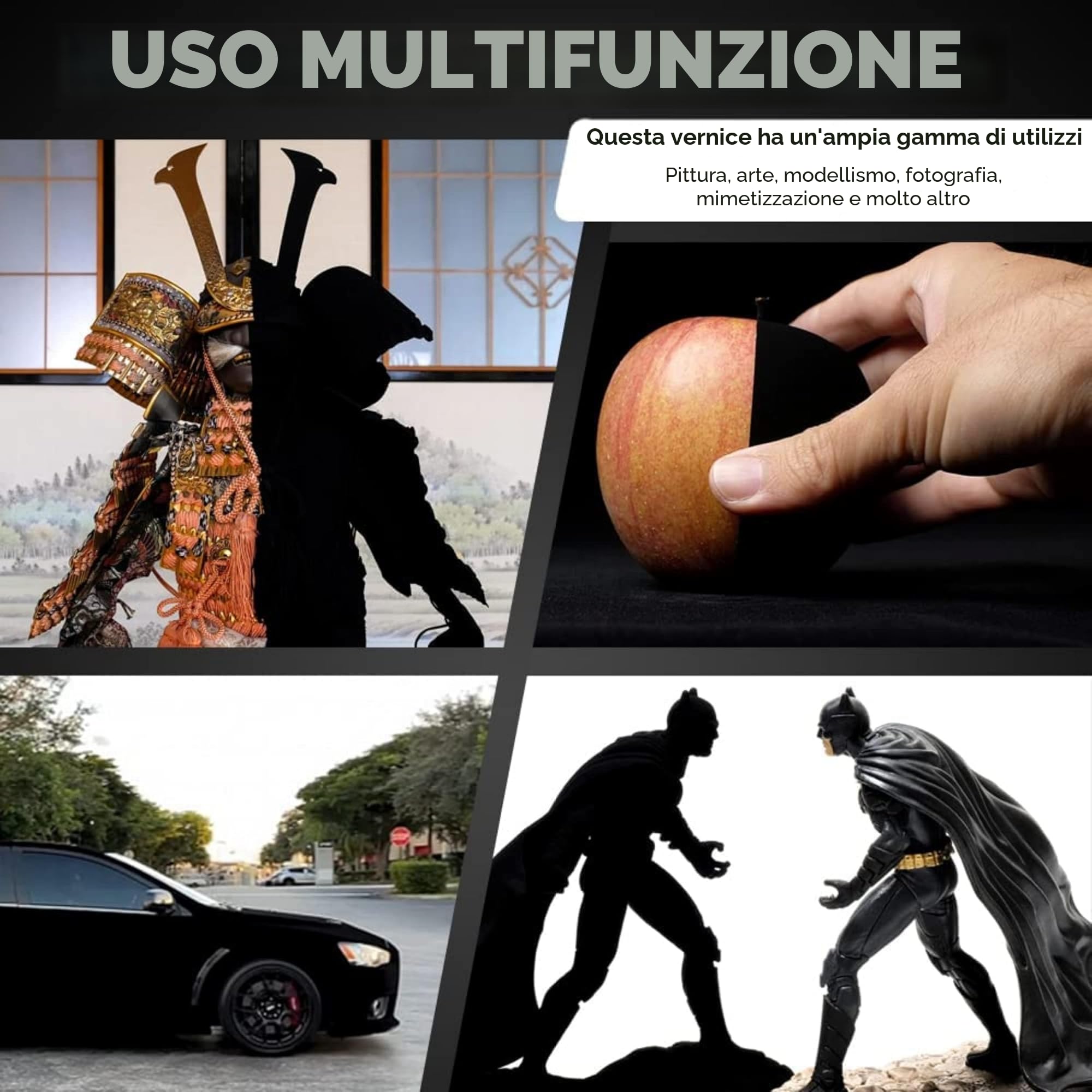 Musou black La vernice acrilica più nera al mondo contiene 1 x 100 ml, (molto coprente molto ampio). Utilizzo variato (quadri, arte, statue)