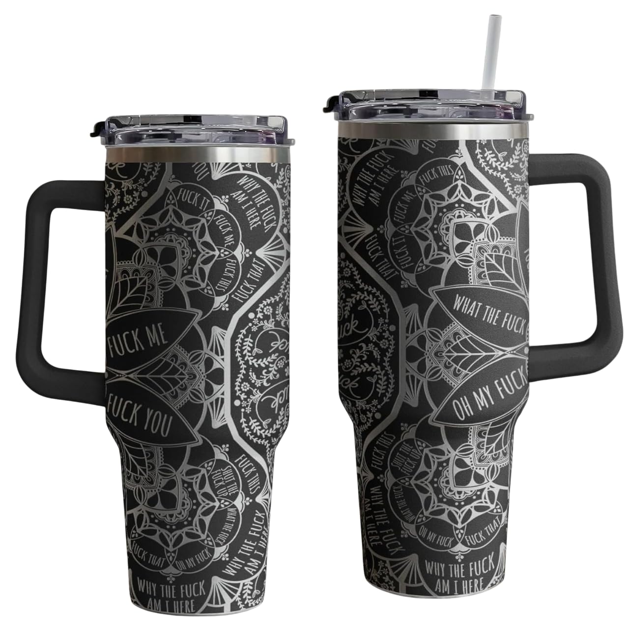 Amazon.com: Swear Word Mandala - Personalized 40oz Tumbler, Fuck