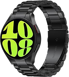 Dl3 Mobilak No Gap Straps Compatible with Samsung Galaxy Watch 7/6/5/4 44mm 40mm, 20mm Metal Band for Galaxy Watch FE/6 Classic 47mm 43mm/5/5 Pro 45mm/4/4 Classic 46mm 42mm