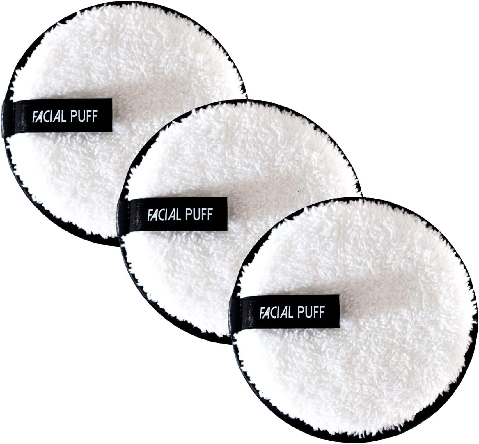 Reusable Makeup Remover Pads | Double Sided Washable Cleansing Puffs | Cloths For Face And Eyes | Microfibre Face Rounds (3 pieces)
