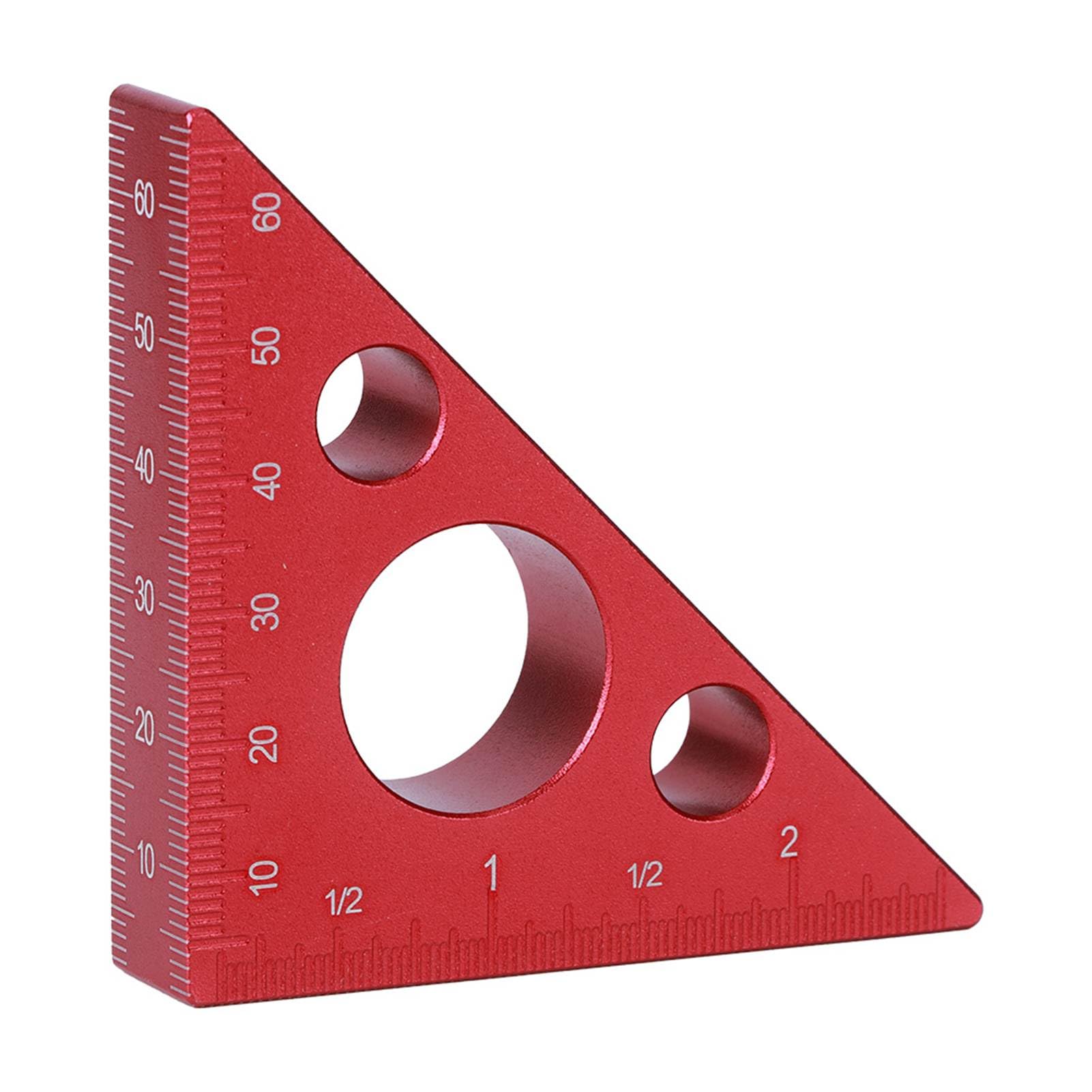 Lineal, 2 Zoll/6 cm rechtwinkliges Dreieck-Höhenlineal, quadratisches Lineal aus Aluminiumlegierung for die Holzbearbeitung