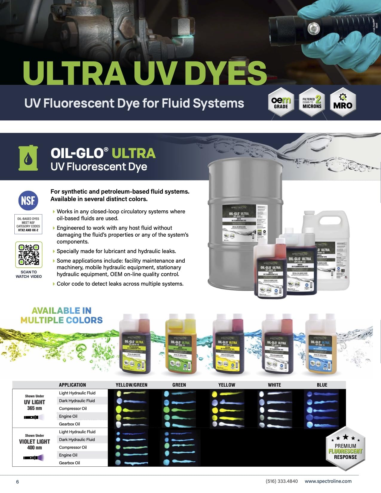 Amazon.com: SPECTROLINE SPI-OGY-16 Oil-GLO® Ultra UV Yellow