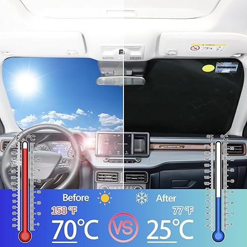 Miniatura 9 de Cubierta de nieve para parabrisas para Nissan X-Trail 2014-2023, cubierta de nieve para automóvil, parasol para parabrisas delantero, parasol