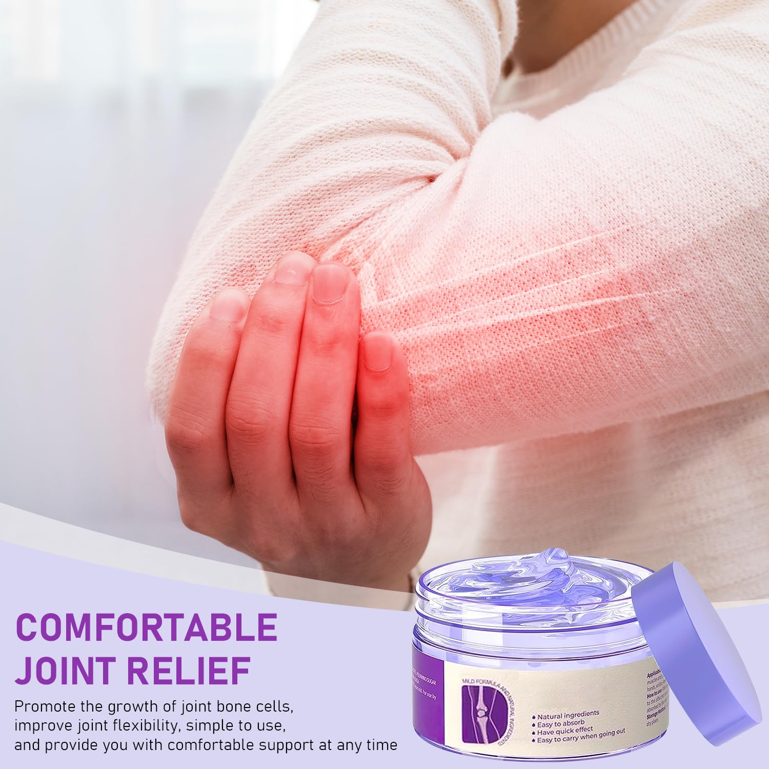 2PCS Soothing Relief Massage Gel, Joint Gel Purple Gel Cooling Activities Throughout The Body, Soothing Knees, Lumbar, Neck, Back, Shoulders, Hands, and Feet — Amazon image 4