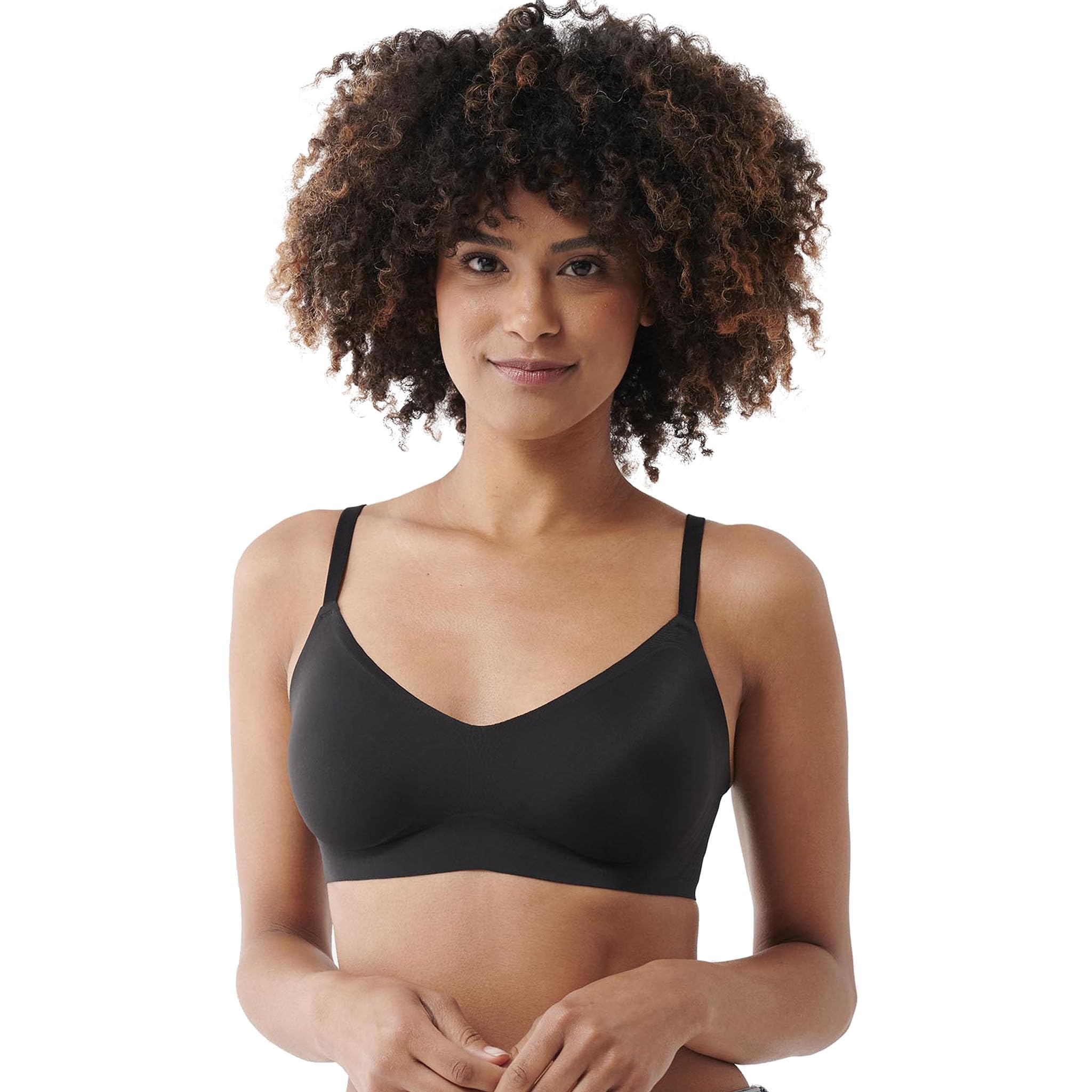 Floatley to The T-Shirt Wireless Lift Bra for Women, Soft Silky Back Smoothing Everyday Comfort Bra with Removable Pads