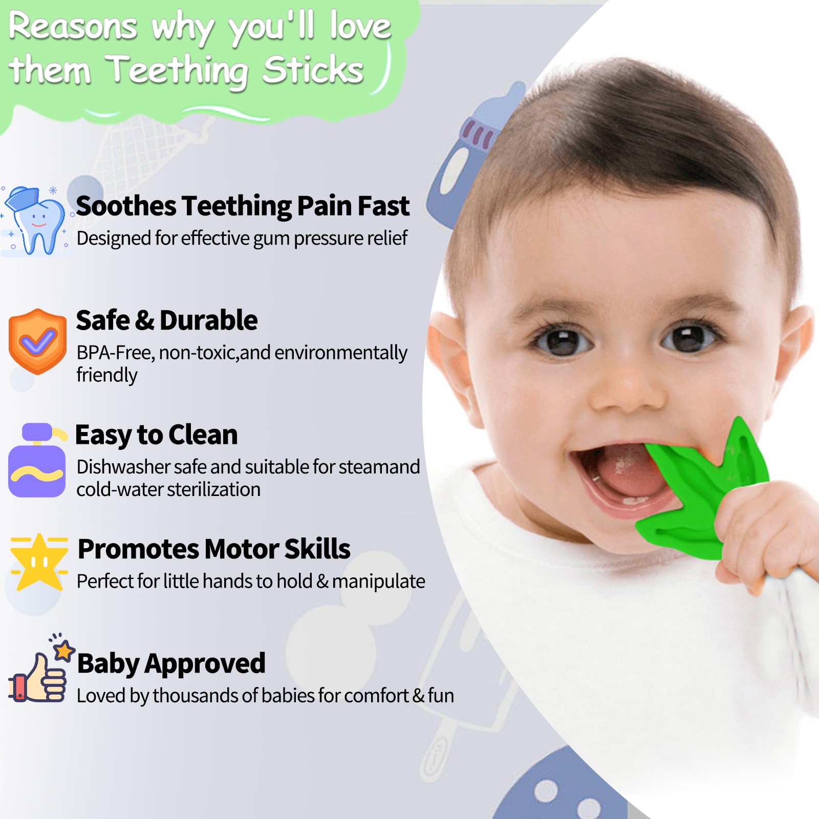 6PCS Sensory Chew Necklace - Image 4