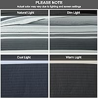 Vista 7 de SahSahCasa Edredón Tamaño King, Juego de Edredón King, Juego de Ropa de Cama Edredón King 100% Algodón Colchas, Edredón Ligero Reversible a Rayas