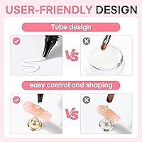 Vista 3 de UNA GELLA Arte de uñas en gel 3D, pegamento para esculpir gel 3D, 0.51 onzas, 4 en 1, no se limpia y no se limpia para puntas de uñas, polvo