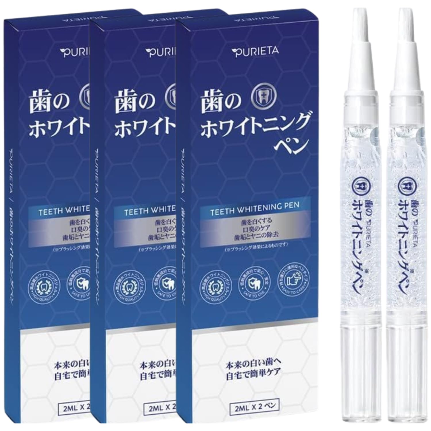 NATURAL WHITE ホワイトニングペン 6点セット Amazon | 歯のホワイトニングペン 歯のホワイトニングジェル 6本セット
