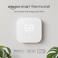 Amazon Smart Thermostat with C-Wire Adapter - ENERGY STAR Certified, Alexa Control, Save $50/Year on Bills