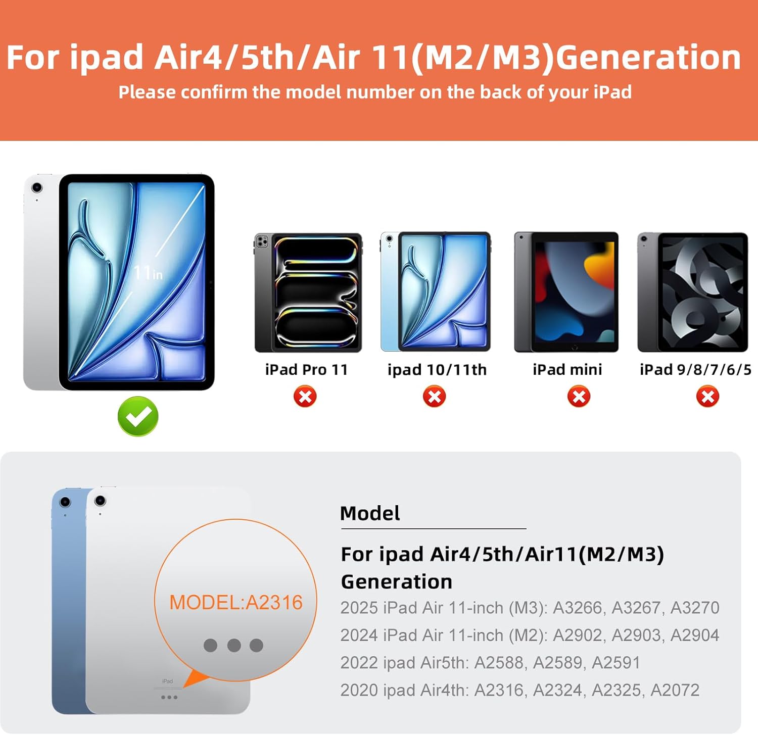 Case with Keyboard Compatible for iPad Air 11-inch/Air 5th 4th Generation: Wireless Magnetic Stand Rechargeable Keyboard with Pencil Holder for Air 11" M3/M2 (2025/2024), Air 5/Air 4 Grey