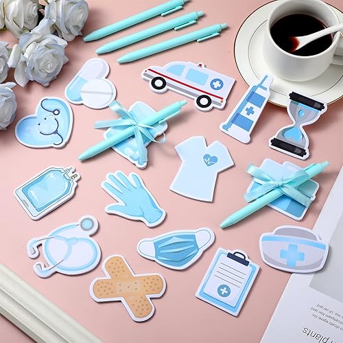 Miniatura 4 de 30 juegos de bloc de notas para enfermera con bolígrafo, mini divertido para enfermeras, regalos para enfermeras, regalos de enfermería, artículos