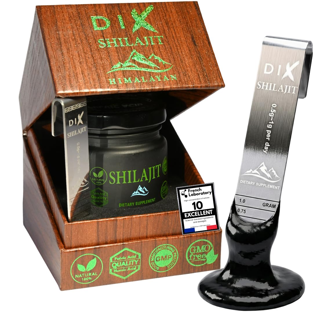 Résine SHILAJIT D'Himalaya grade OR | 50g |100 Portion ✦ Haute Altitude ✦ Sans métaux lourds | Sans contamination | Riche en Oligo-élément | Ratio 60:1 | 100% naturel