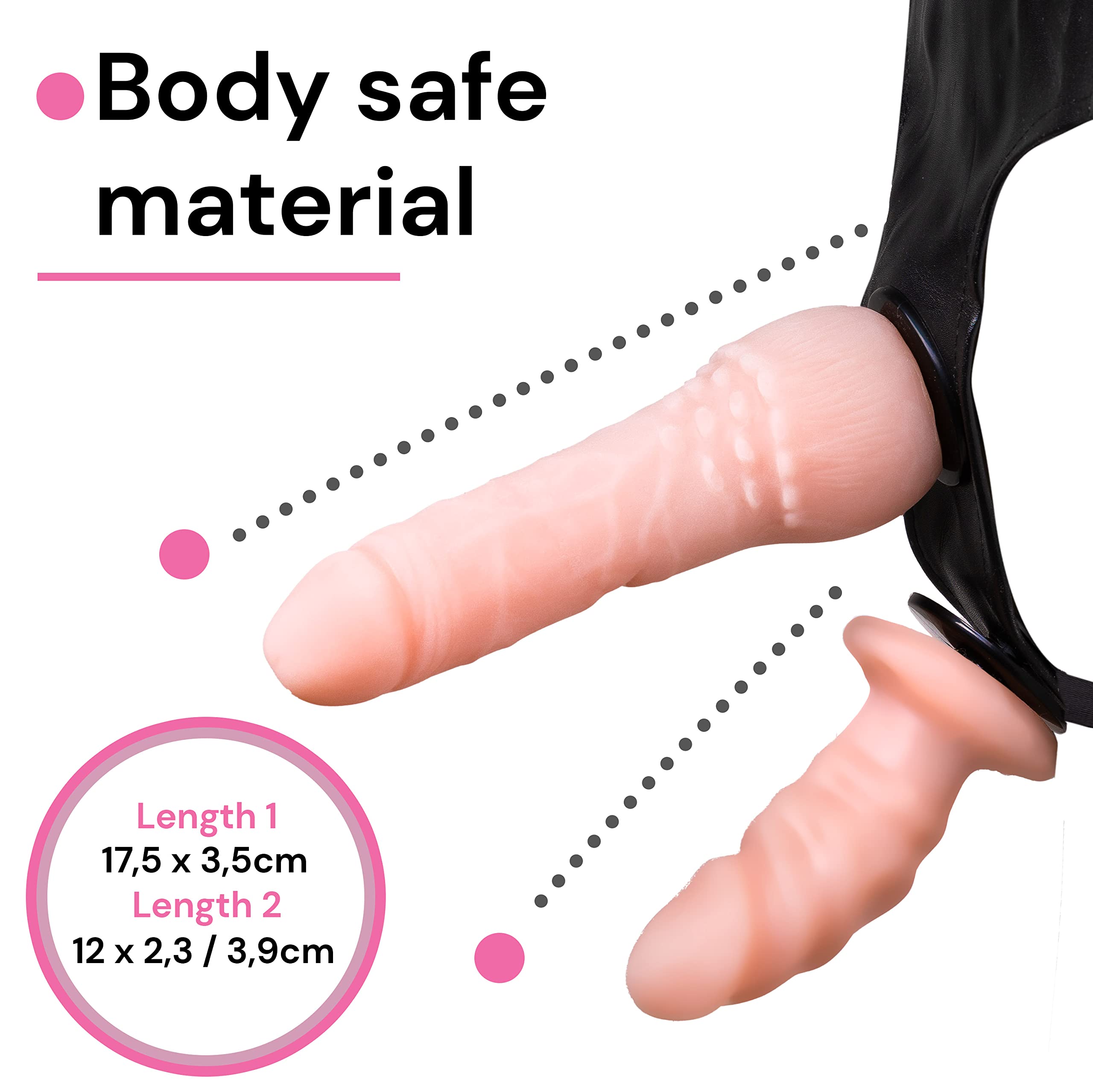 Doppelter Strapon Set mit 2 Dildos 16cm und 10cm 3,5 & 4cm Strap on  umschnall fr frauen Doppeldildo Umschnallpenis fr Frauen umschnall-dildos umschnalldildo  Dildo ABS FOPS D24-11 : Amazon.de: Drogerie & Krperpflege