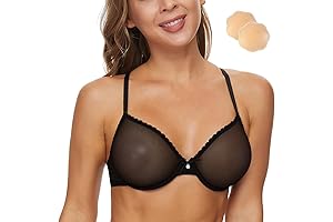 Sexy Sheer Unlined Underwire Support Bra