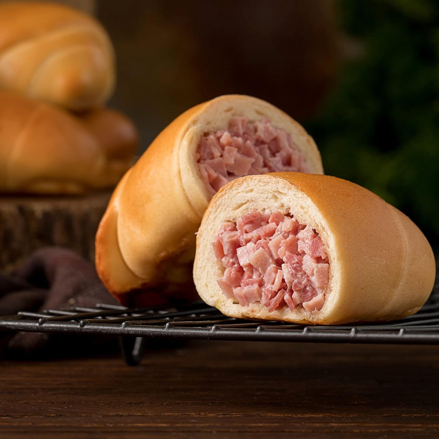 Tio Simon Ham Filled Pre-Cooked Mini Cachitos - Latin-American Food for Breakfast and Snacks; 6 Units per Pack (16.8 Ounces or 476 Grams)
