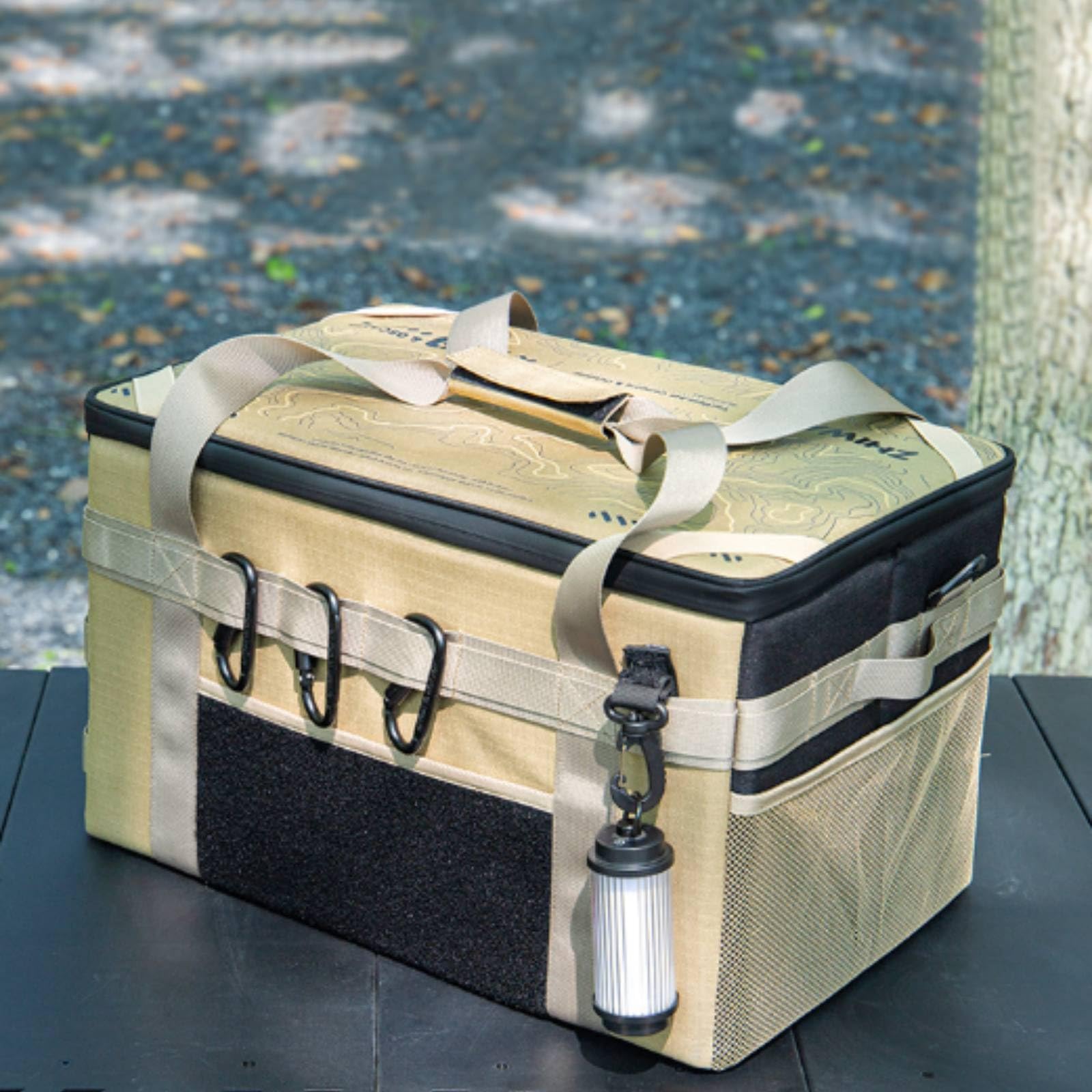 Borsa Portaoggetti con Asse in Legno Multitasca Borsa da Esterno con Base Rinforzata Robusta per Viaggiatori, 20L