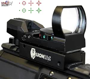 LionTac Red Dot Sight Reflex Green Holographic Scope Tactical Rifle Mount 20mm Rails
