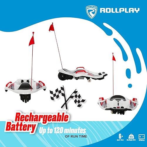Miniatura 3 de Rollplay - Juguete eléctrico Nighthawk de 12 V para niños y niñas edades de 6 años en adelante funciona con pilas hasta 6 mph color blanco Blanco