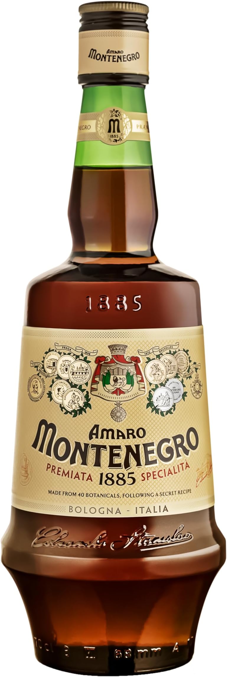 Amaro Montenegro, Iconic Italian liqueur since 1885. Balanced flavour created with 40 botanicals and a secret recipe Bottle of 70 cl, 23 ABV