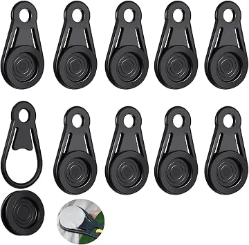 10 Pack Camping Tarp Clips Heavy Duty Lock Grip Clamps Wind-Proof Tarp Cover Grabbers Pool Cover Clips Tent Fasteners Holder Hanging Hook Snaps for Greenhouse Plastic Sheeting Cover Car Cover