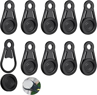 10 Pack Camping Tarp Clips Heavy Duty Lock Grip Clamps Wind-Proof Tarp Cover Grabbers Pool Cover Clips Tent Fasteners Holder Hanging Hook Snaps for Greenhouse Plastic Sheeting Cover Car Cover