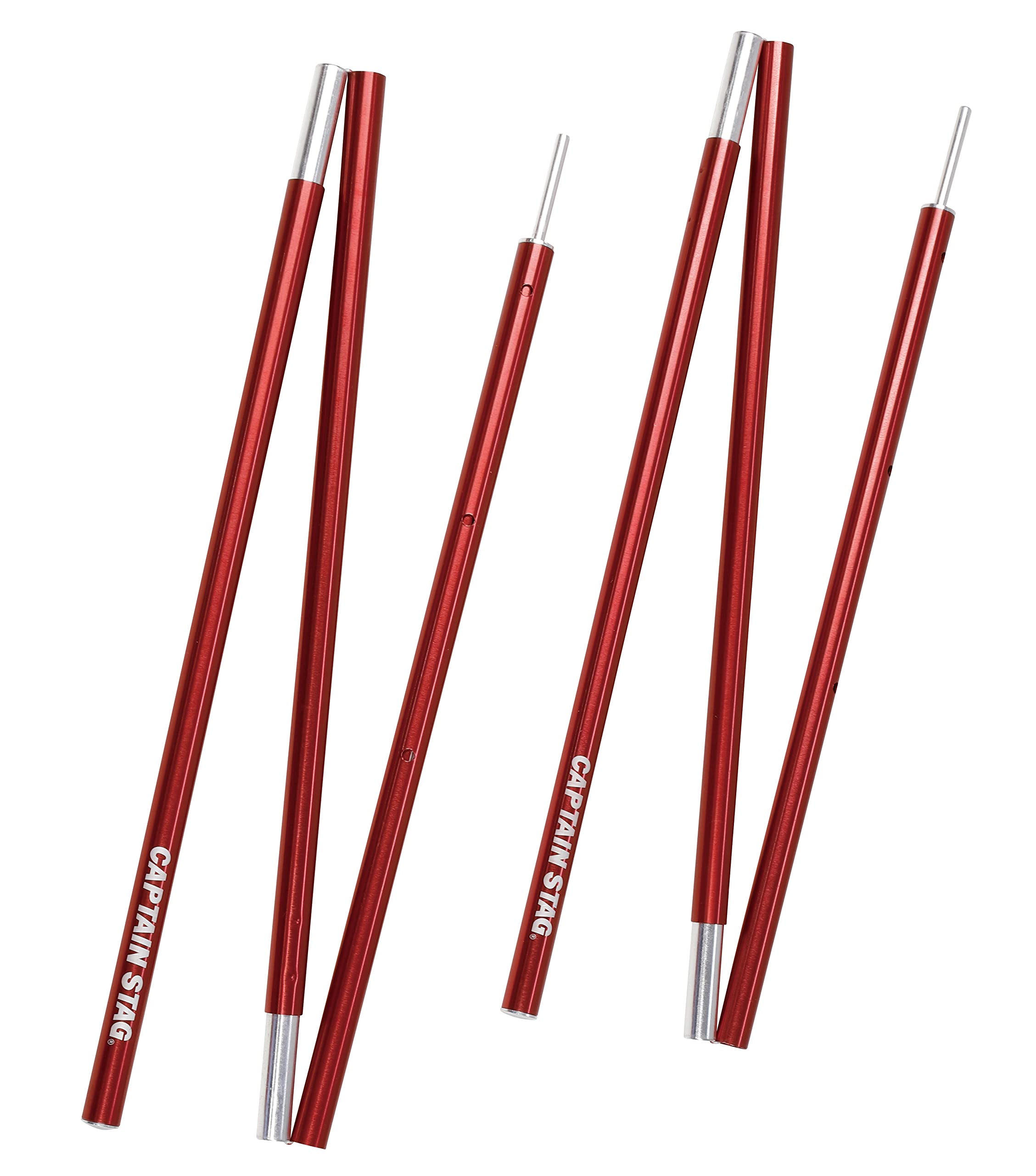 Amazon | キャプテンスタッグ(CAPTAIN STAG) テント・タープ部品 ポール アルミ アジャスタブルポール 外径16×最大長さ1400mm  2本組 収納バッグ付き レッド UA-4542 | キャプテンスタッグ(CAPTAIN STAG) | ポール