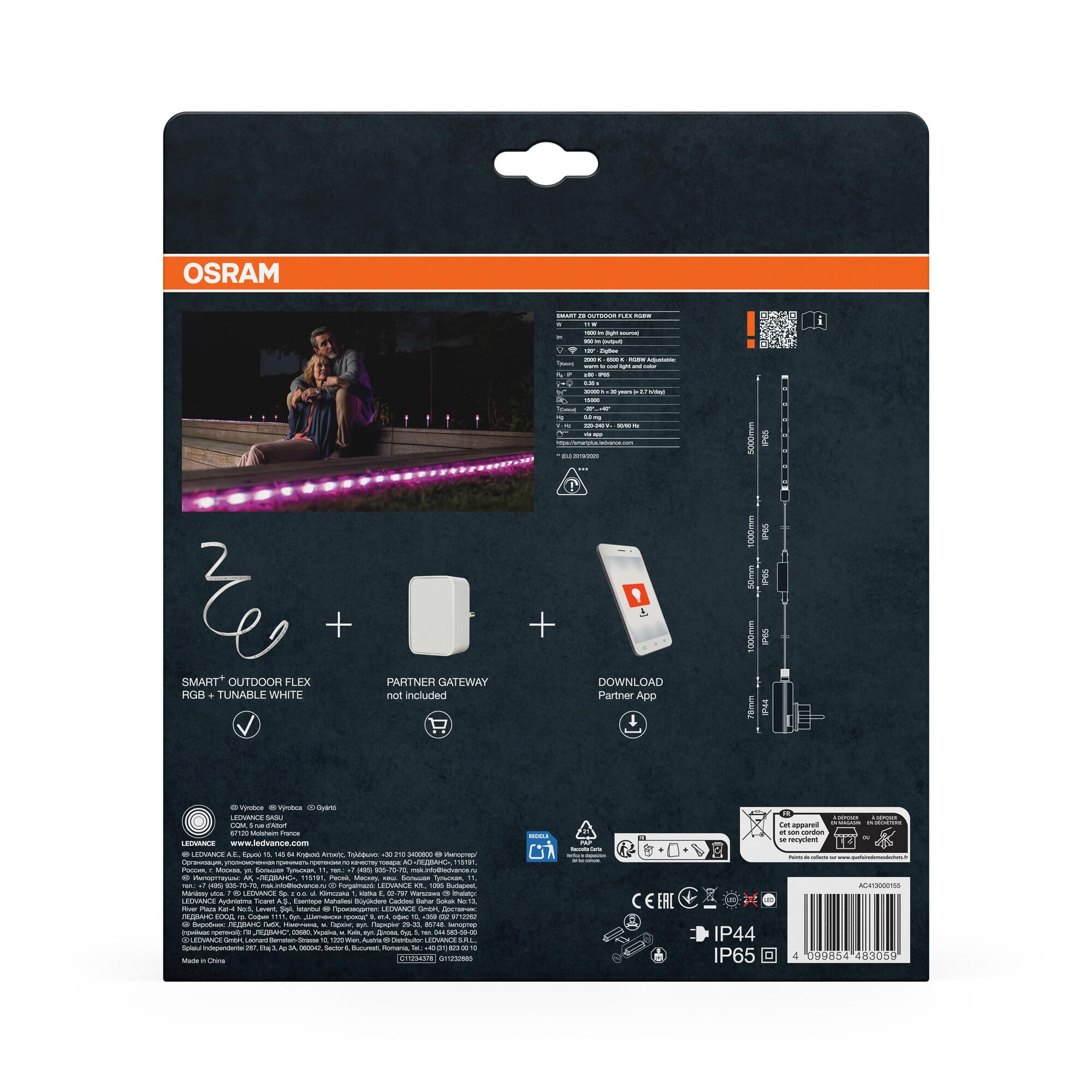 OSRAM SMART+ Zigbee strisce LED esterni RGBW flessibili