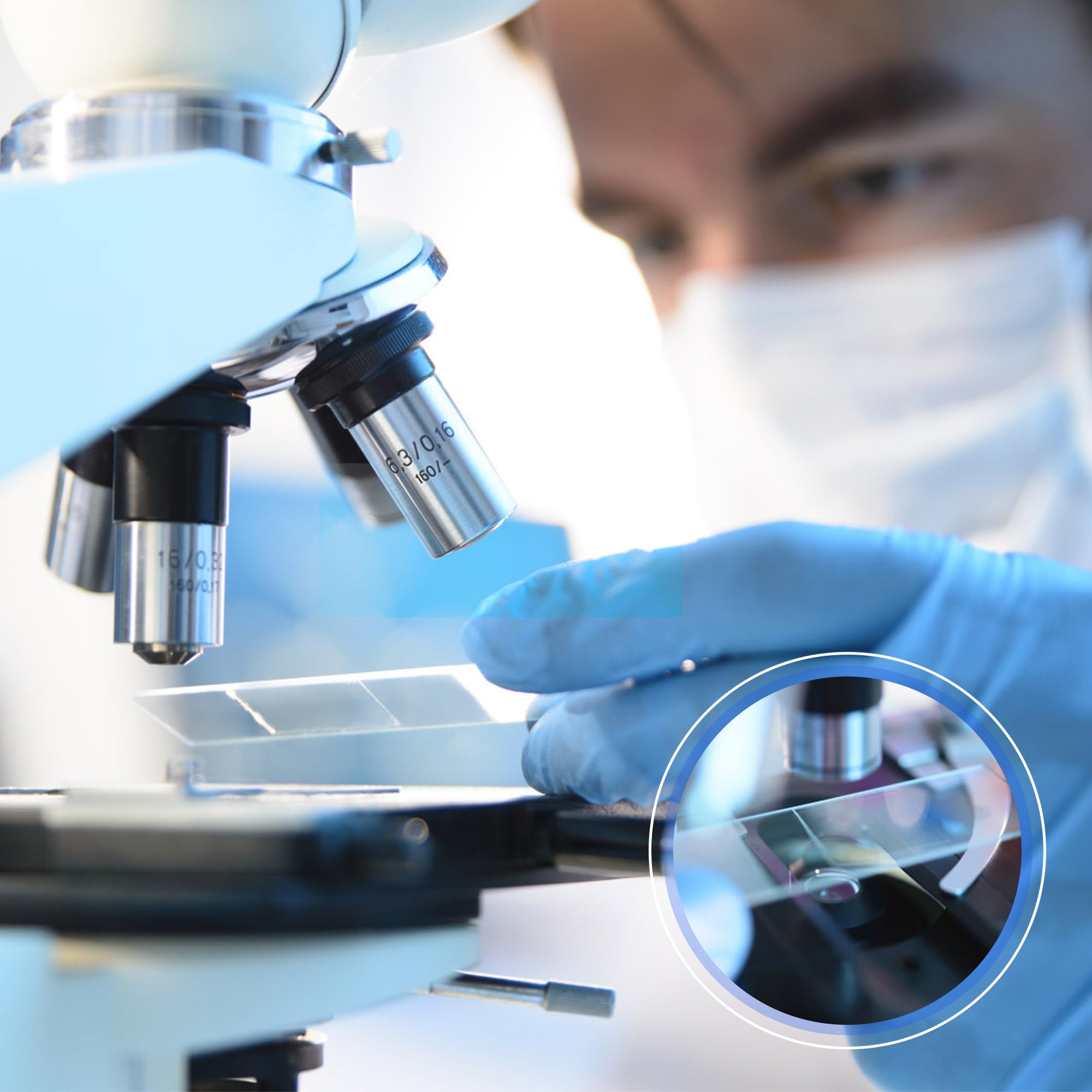 Vetrini Per Microscopio - Set Da 100 Vetrini + 200 Coprioggetto + 4 Contagocce